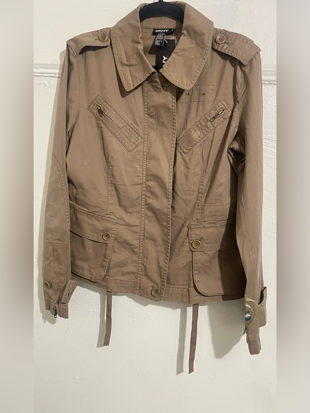 DKNY Women’s Khaki Utility Jacket - Brand: